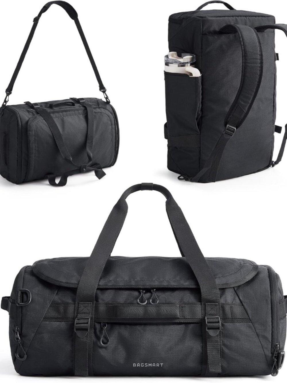 4-IN-1 Duffle Bag for Travel, 40L Travel Bag Gym Duffle, TSA Carry on Backpack w